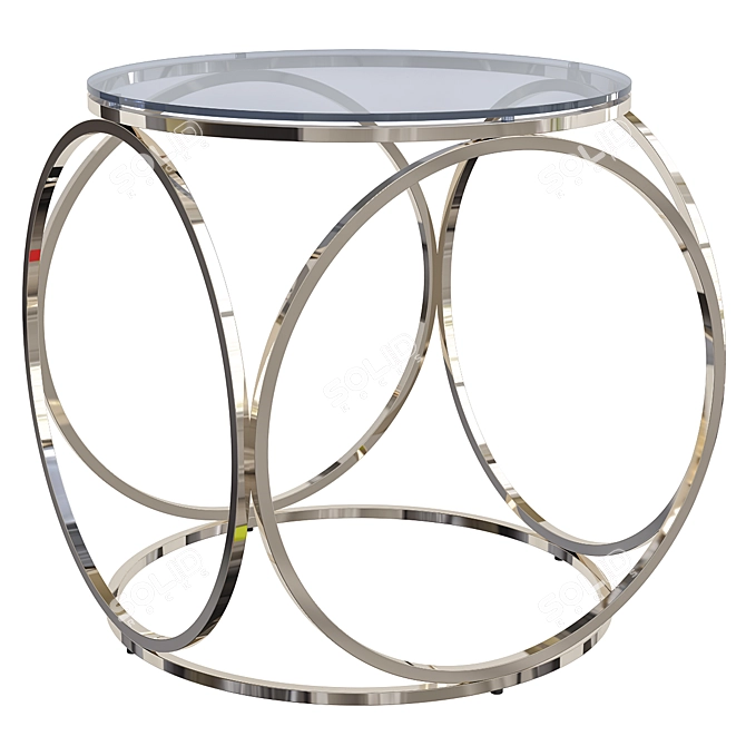 Sleek Silver Coffee Table: Halmar Venus S 3D model image 1