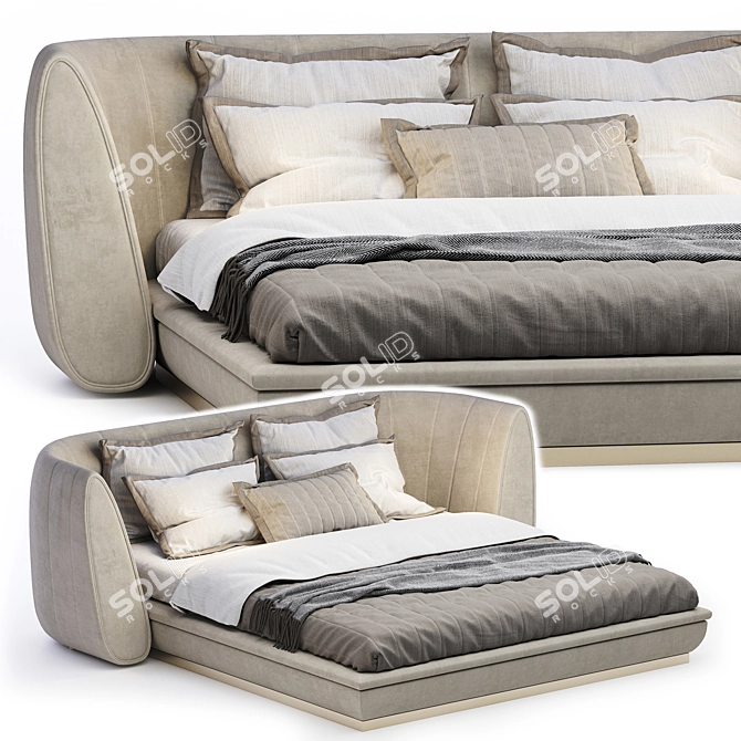 ELLEDUE Ulysse B760 - Elegant Bed with Versatile Design 3D model image 1