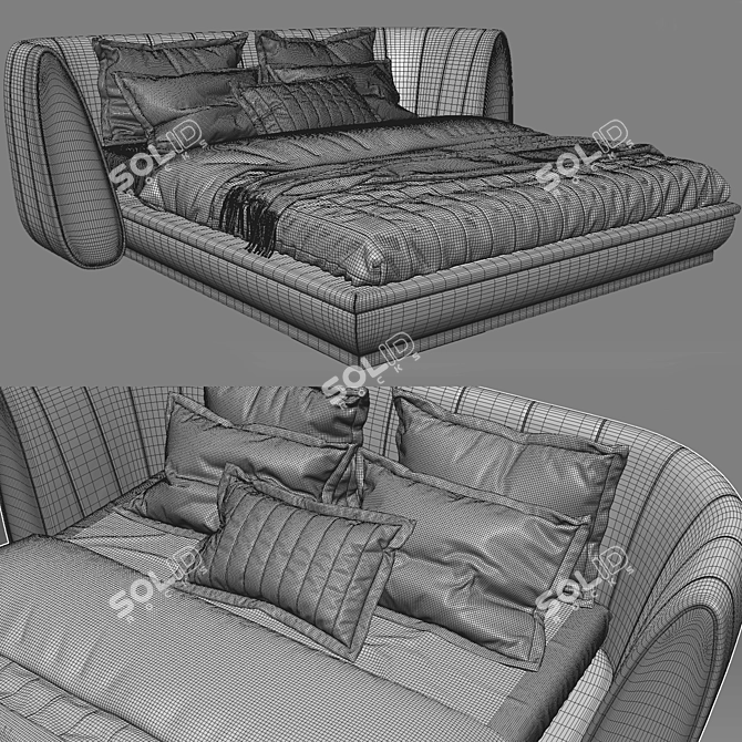 ELLEDUE Ulysse B760 - Elegant Bed with Versatile Design 3D model image 5