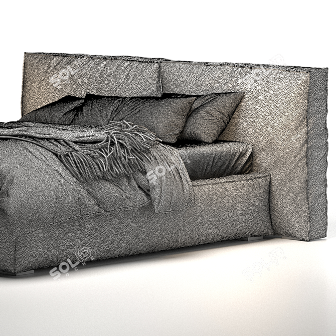 Modern Loft-style Loca Bed 3D model image 6