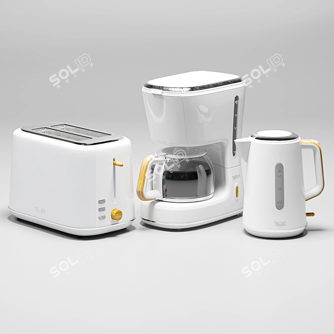 Stylish Scandi Kitchen Appliances 3D model image 3