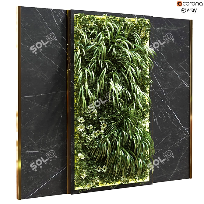 Vertical Greenery Wall - Set of 122 3D model image 1