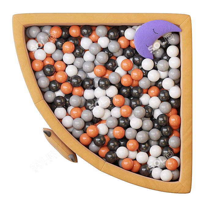 Corner Ball Pool: Interactive Fun for Kids 3D model image 3