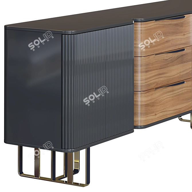 Adel Chest: Sleek Storage Solution 3D model image 2