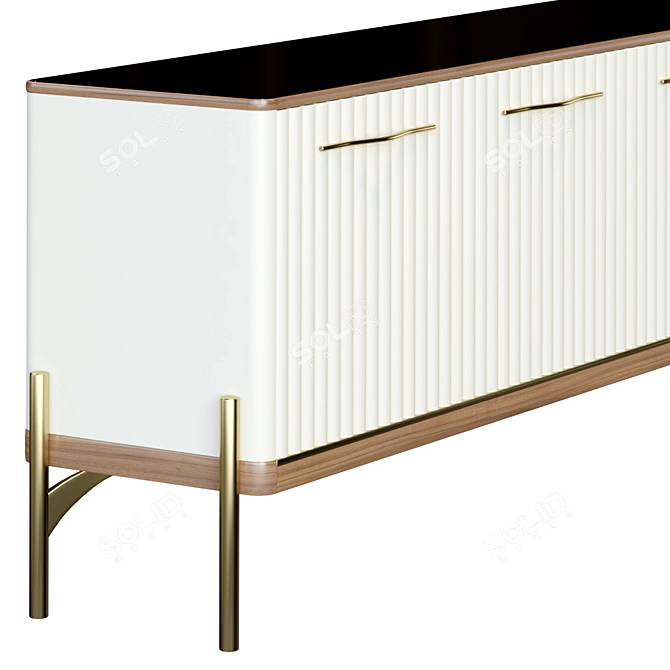 Sleek Alaska Chest of Drawers 3D model image 2