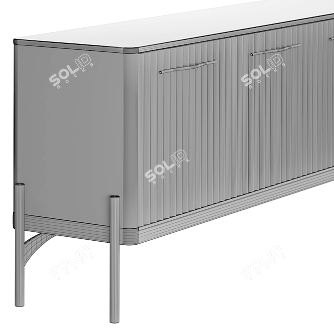 Sleek Alaska Chest of Drawers 3D model image 3