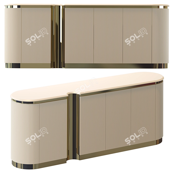 Luxury Gucci Chest of Drawers 3D model image 1