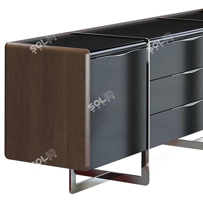 Parisian Chic Chest of Drawers 3D model image 2