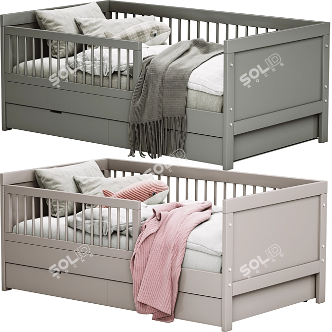 Vivien Grey Children's Bed Set 3D model image 1