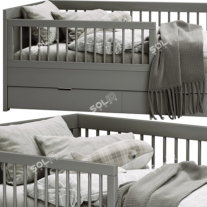 Vivien Grey Children's Bed Set 3D model image 3