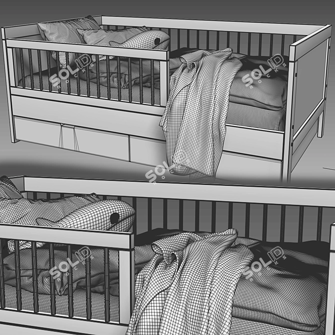 Vivien Grey Children's Bed Set 3D model image 5