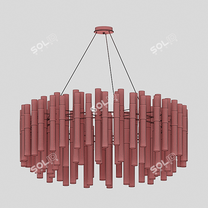 Glamorous Waterfall Chandelier 3D model image 3