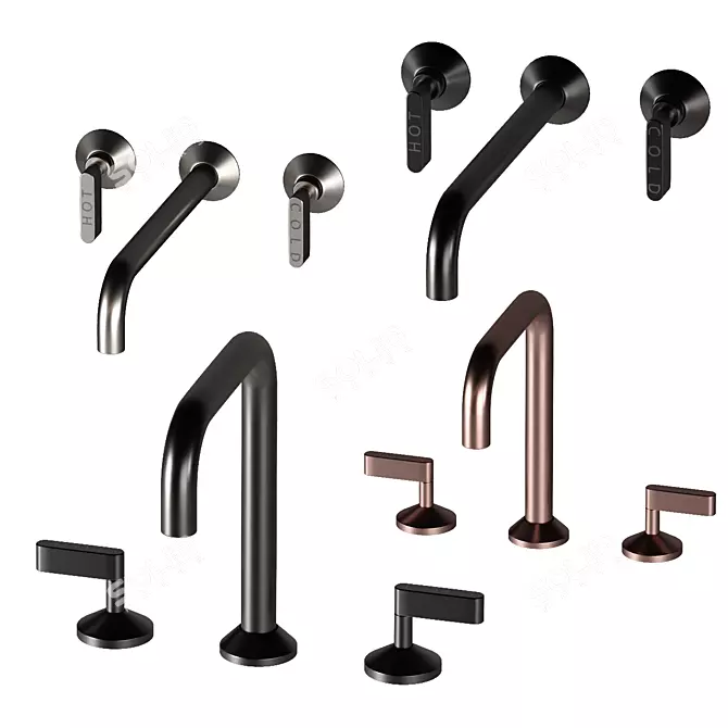 GEDA Nextage Faucets Set 3D model image 4