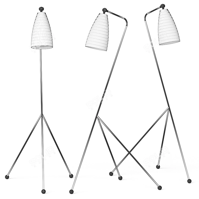 Modern Shany Floor Lamp: Sleek Design, Versatile Lighting 3D model image 2