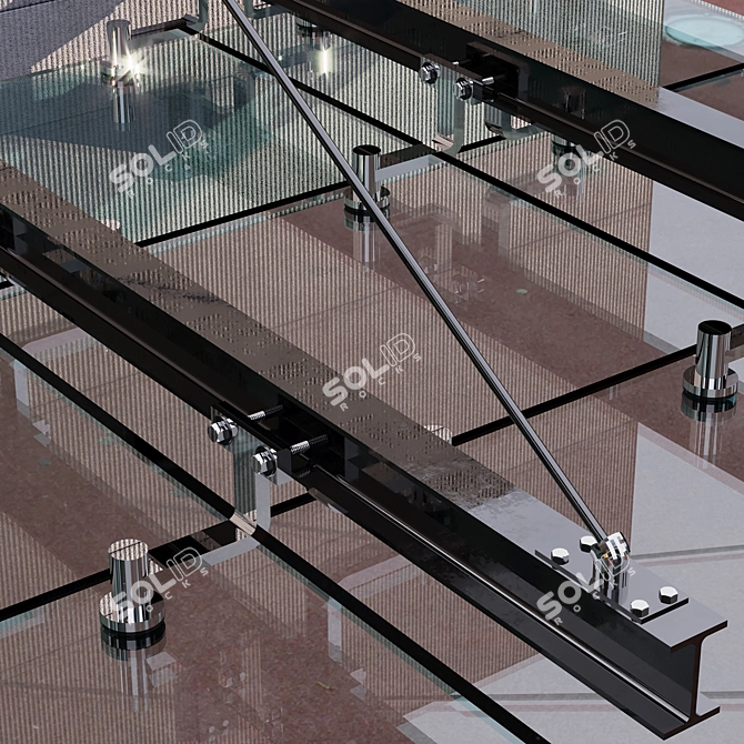 Elegant Glass Canopy 3D model image 2
