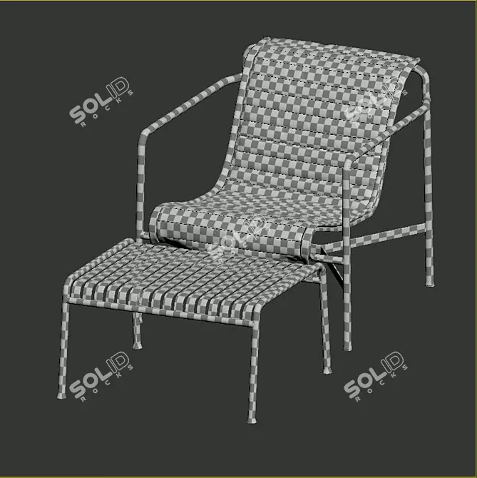 Modern Hay Palissade Lounge Set 3D model image 7