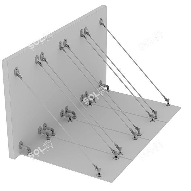 Sleek Glass Canopy 3D model image 3