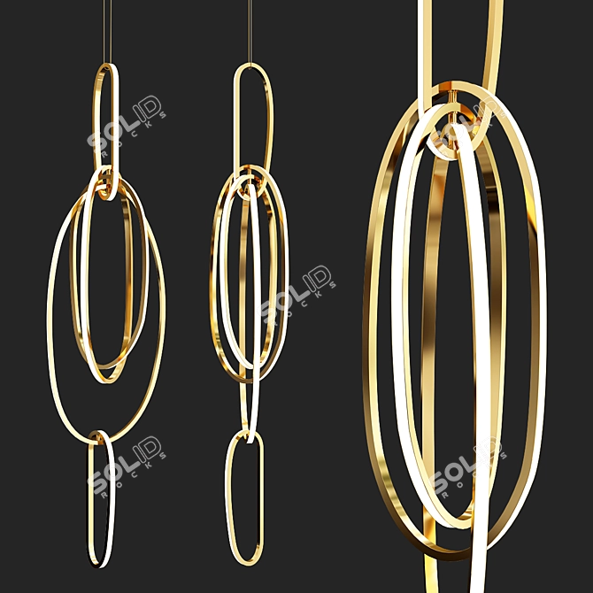 Elegance Illuminated: OTEA Chandelier 3D model image 1