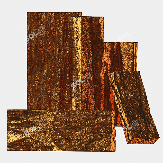 Rock Slab Stone: High-Quality Textures & Compatible with Multiple 3D Softwares 3D model image 6