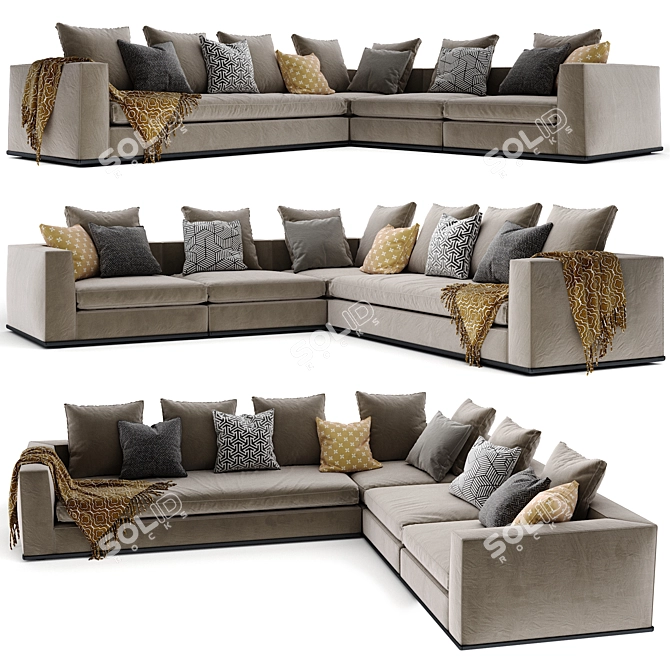 Modern Corner Sofa: Minotti Powell 3D model image 1