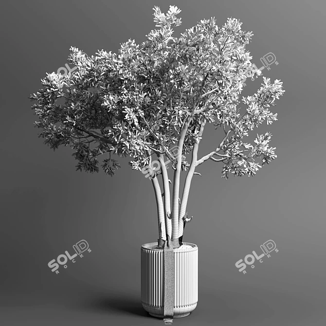 Friendship-Love Tree: Concrete Vase 3D model image 5