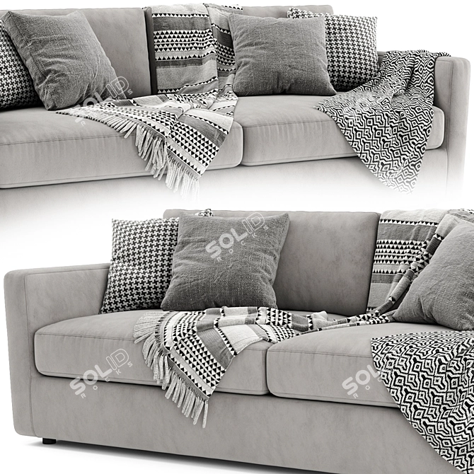 Modern Linteloo Winston 2-Seater Sofa 3D model image 2