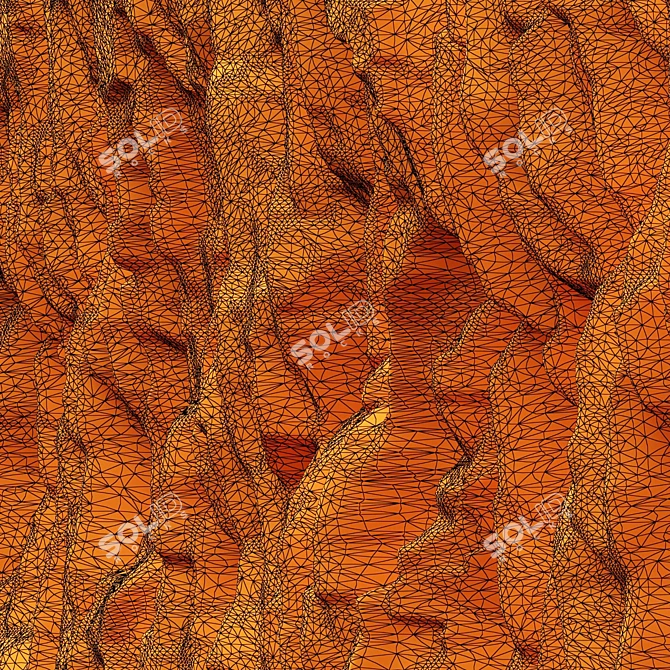 Smooth Stone Rock Wall - High-Resolution Textures - 3D Models 3D model image 5