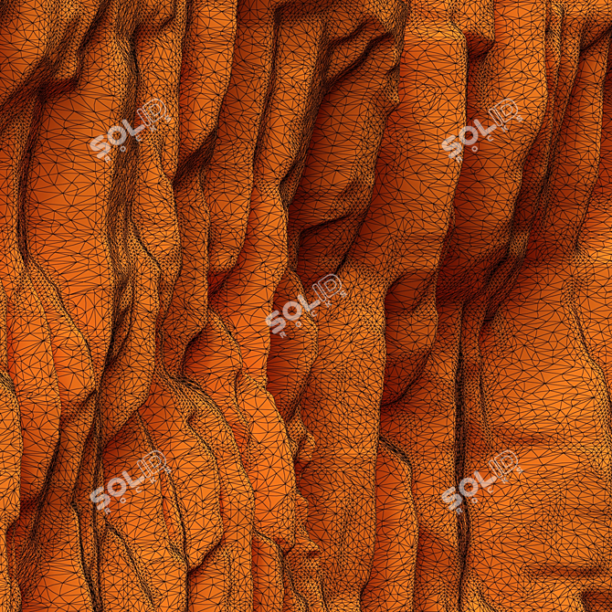 Smooth Stone Rock Wall - High-Resolution Textures - 3D Models 3D model image 6