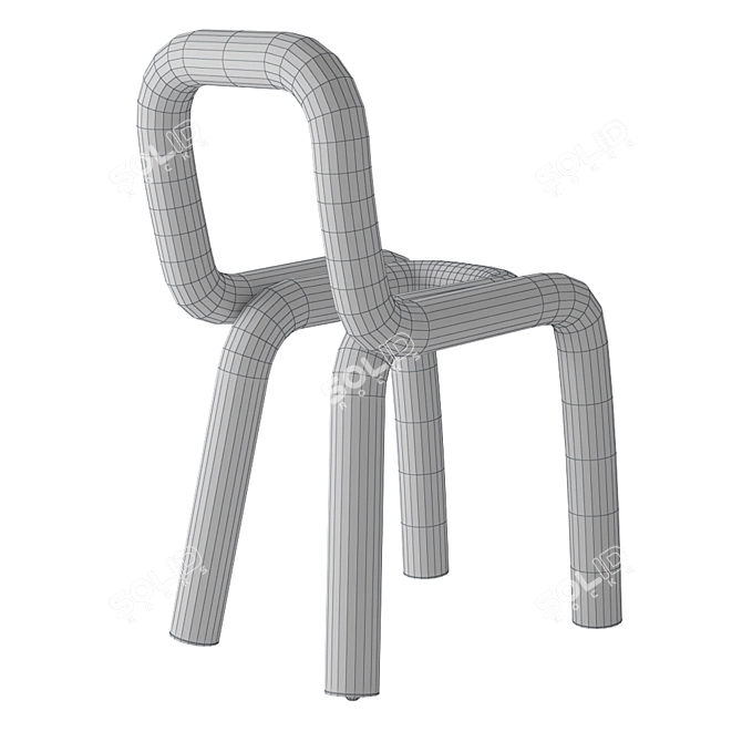 Bold Game Chair: The Mustache Must-Have 3D model image 6