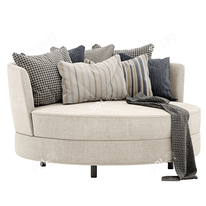 Delta III Circle Sofa Swivel: Colorful and Versatile 3D model image 3