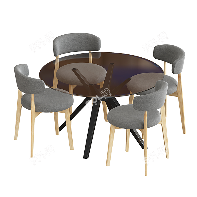 Elegant Connubia Talks Chair 3D model image 3