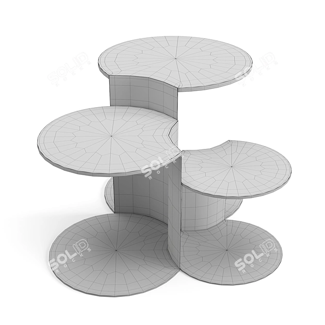 Elegant Granger Coffee Tables Set 3D model image 5