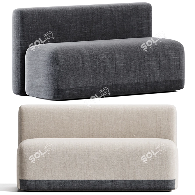 Season Straight Sofa - Viccarbe 3D model image 1