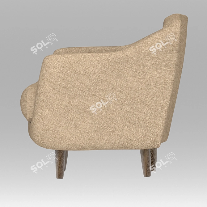 Timeless Elegance: Classic Armchair 3D model image 2