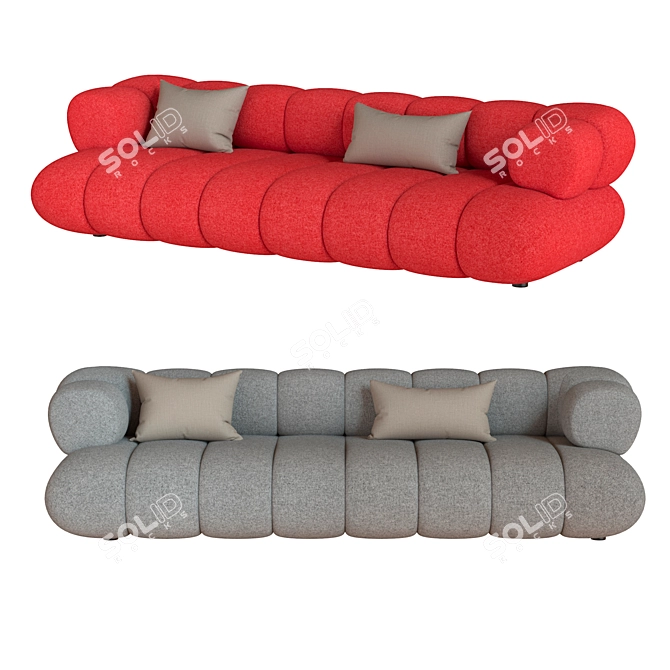 Intermade 3 Seater Sofa: Modern Elegance by Roche Bobois 3D model image 2