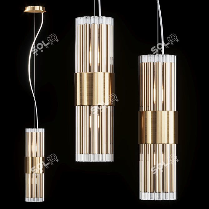 Sleek Pendant Lamptron: Hetel One 3D model image 1