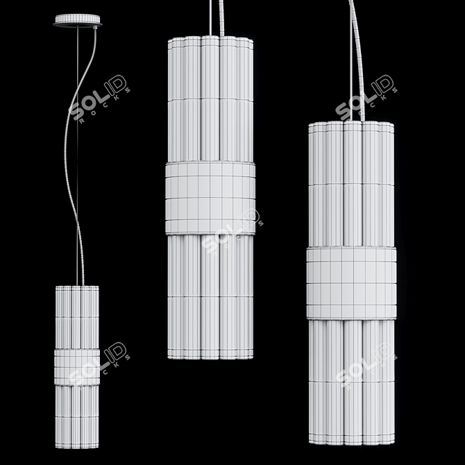 Sleek Pendant Lamptron: Hetel One 3D model image 2