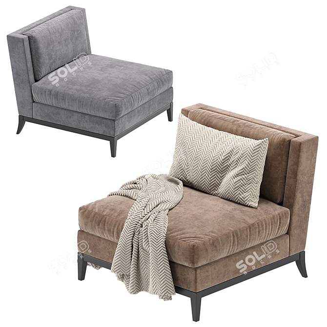 TYROL Armchair: Stylish Comfort for Interiors 3D model image 2