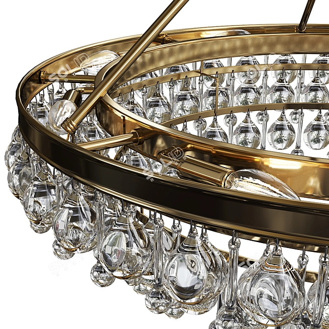 Calypso Round Chandelier: Elegant Lighting Solution 3D model image 2