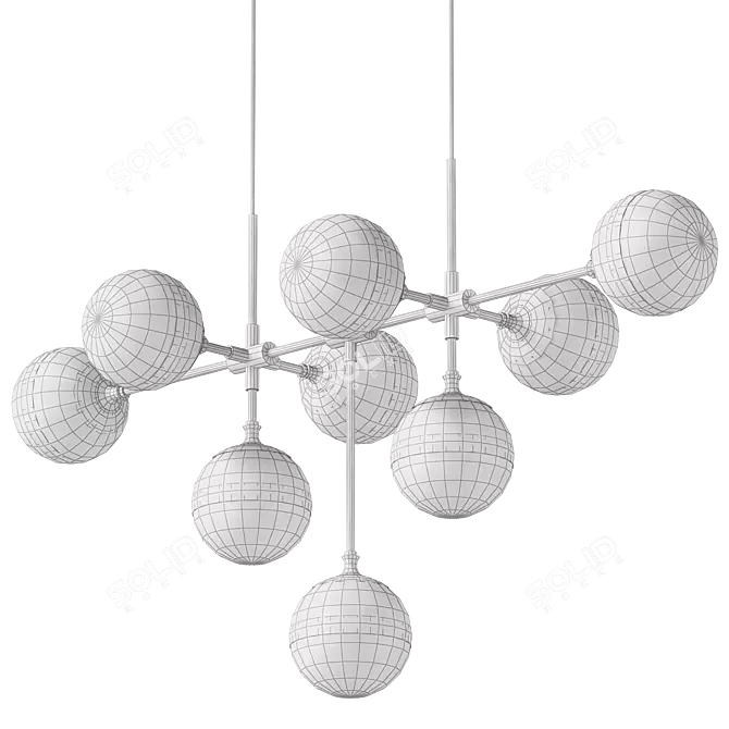 Luxury Contemporary Peggy Chandelier 3D model image 2