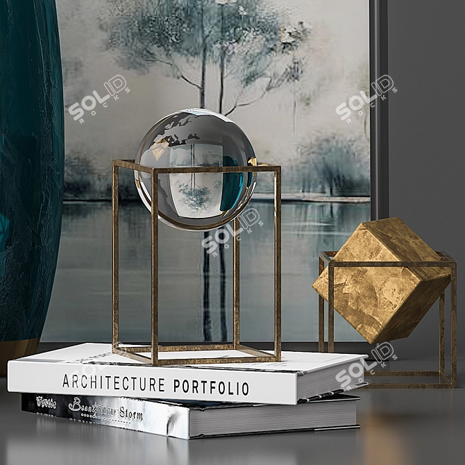 Elegant Home Decor Set 3D model image 3