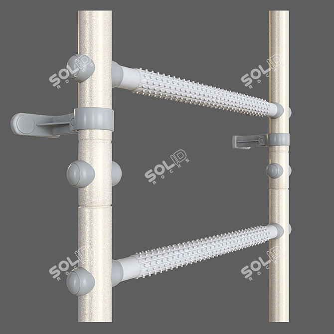 Roman S11 Swedish Wall with Massage Steps 3D model image 4