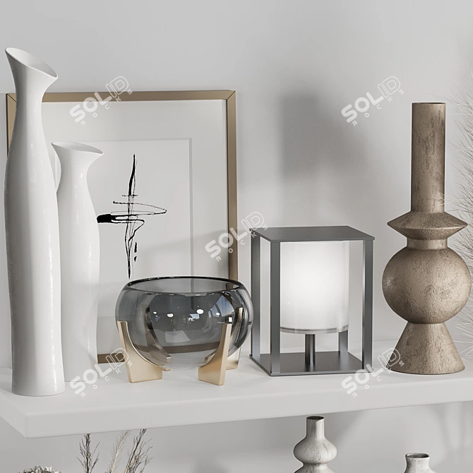 Easily Customizable Decor Set 3D model image 3