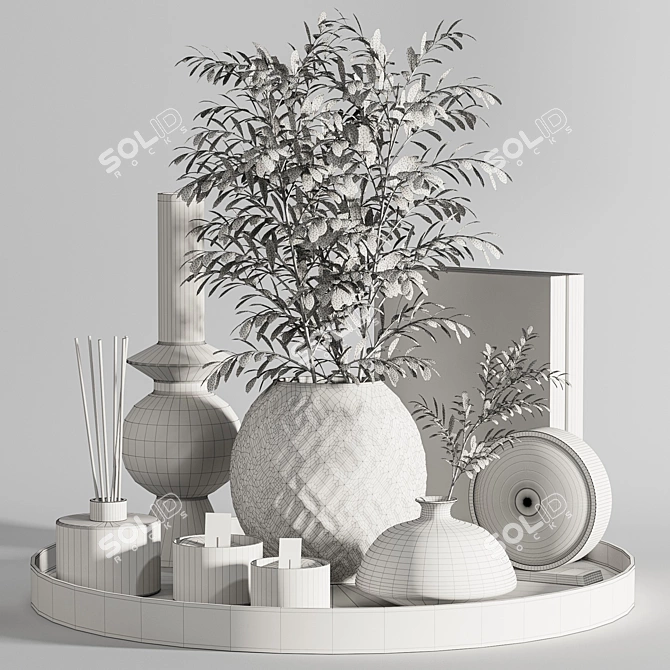 Elegant Decor Set - High-Quality 3D Models 3D model image 2