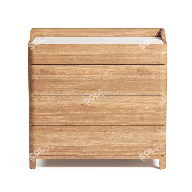 La Redoute Junius Oak/Walnut Chest 3D model image 3