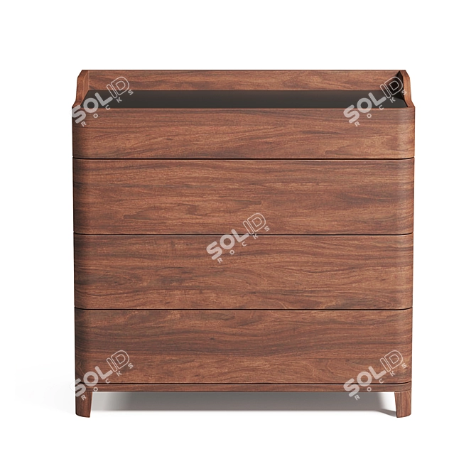 La Redoute Junius Oak/Walnut Chest 3D model image 4