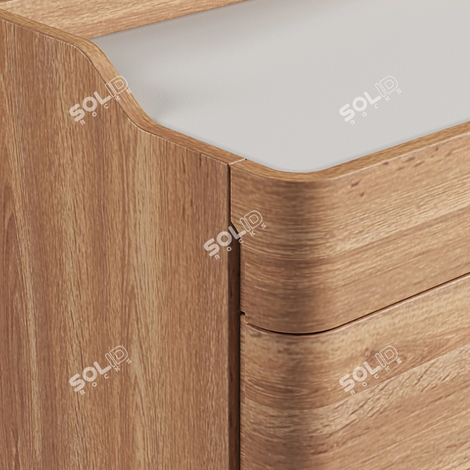 La Redoute Junius Oak/Walnut Chest 3D model image 6