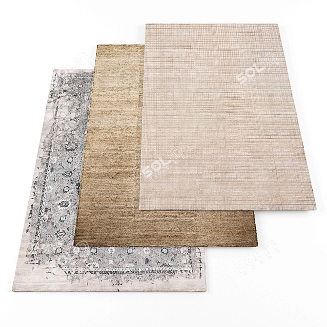 High-Resolution Rugs Set - 6 Pieces 3D model image 1