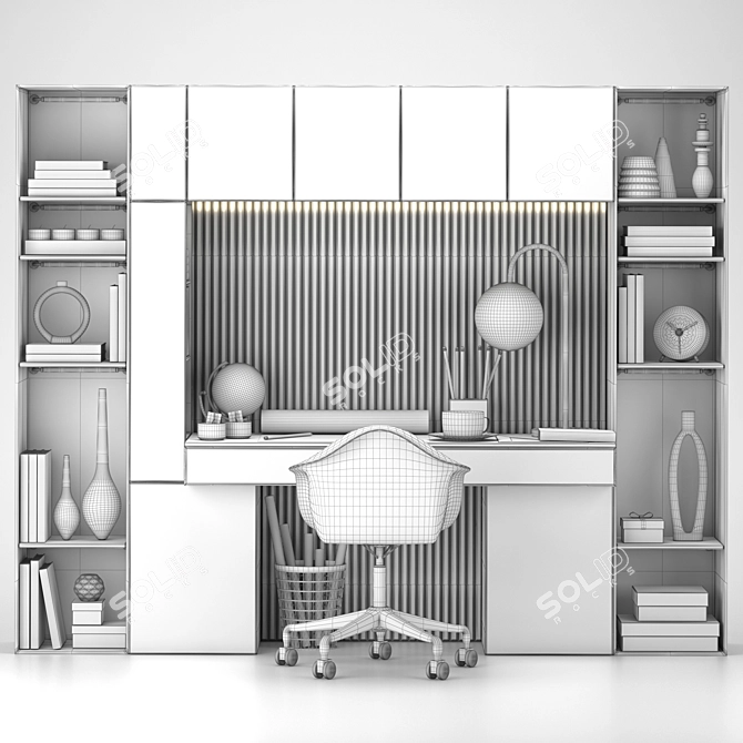 Modern Office Furniture Set 3D model image 2