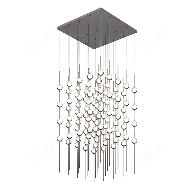 Cosmic Cube LED Pendant 3D model image 2